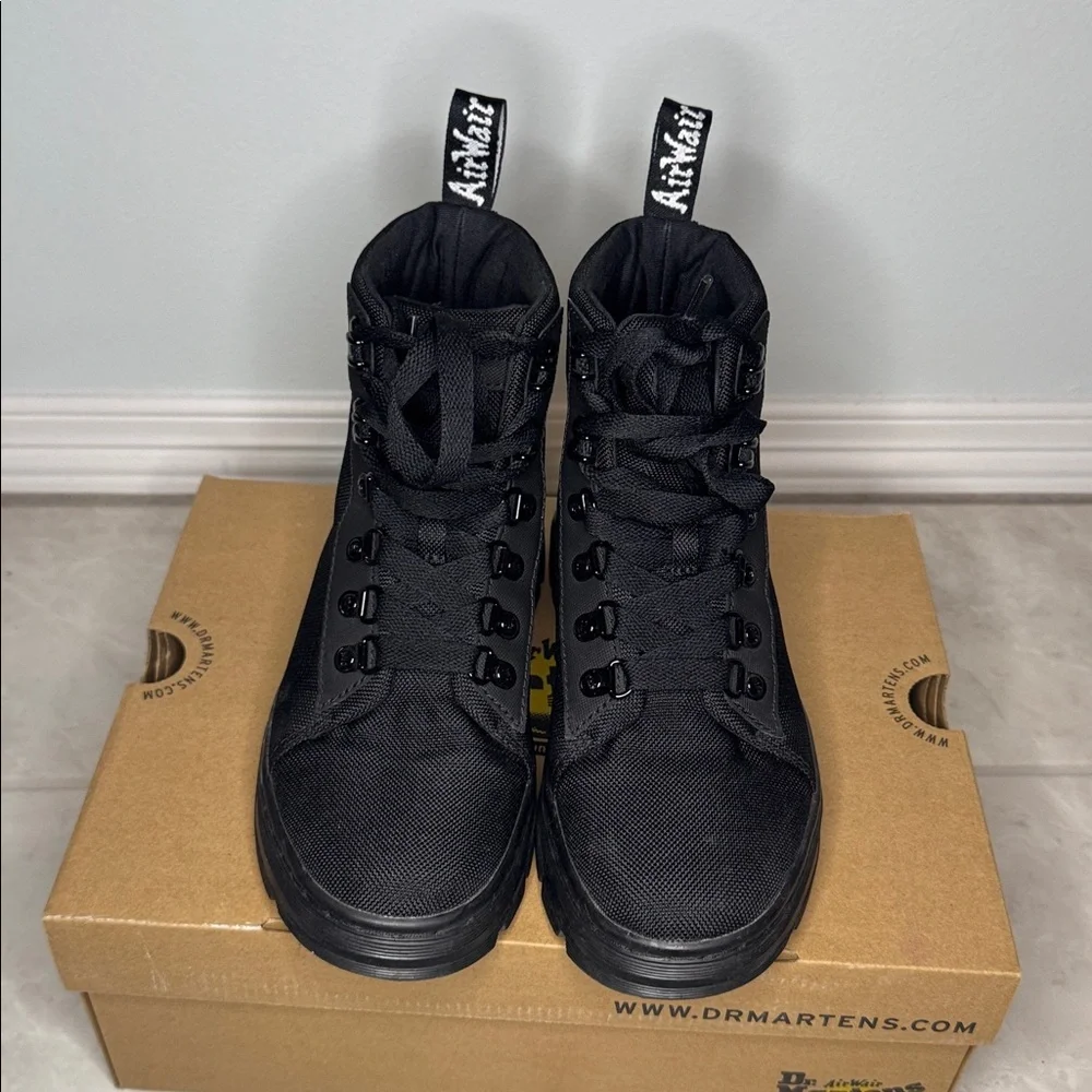 Dr martens Black Canvas Lace-Up Boots - Picture 2 of 7